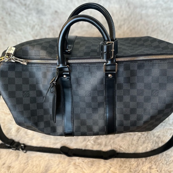 LOUIS VUITTON Damier Graphite Keepall Bandouliere 45 - Picture 5 of 14